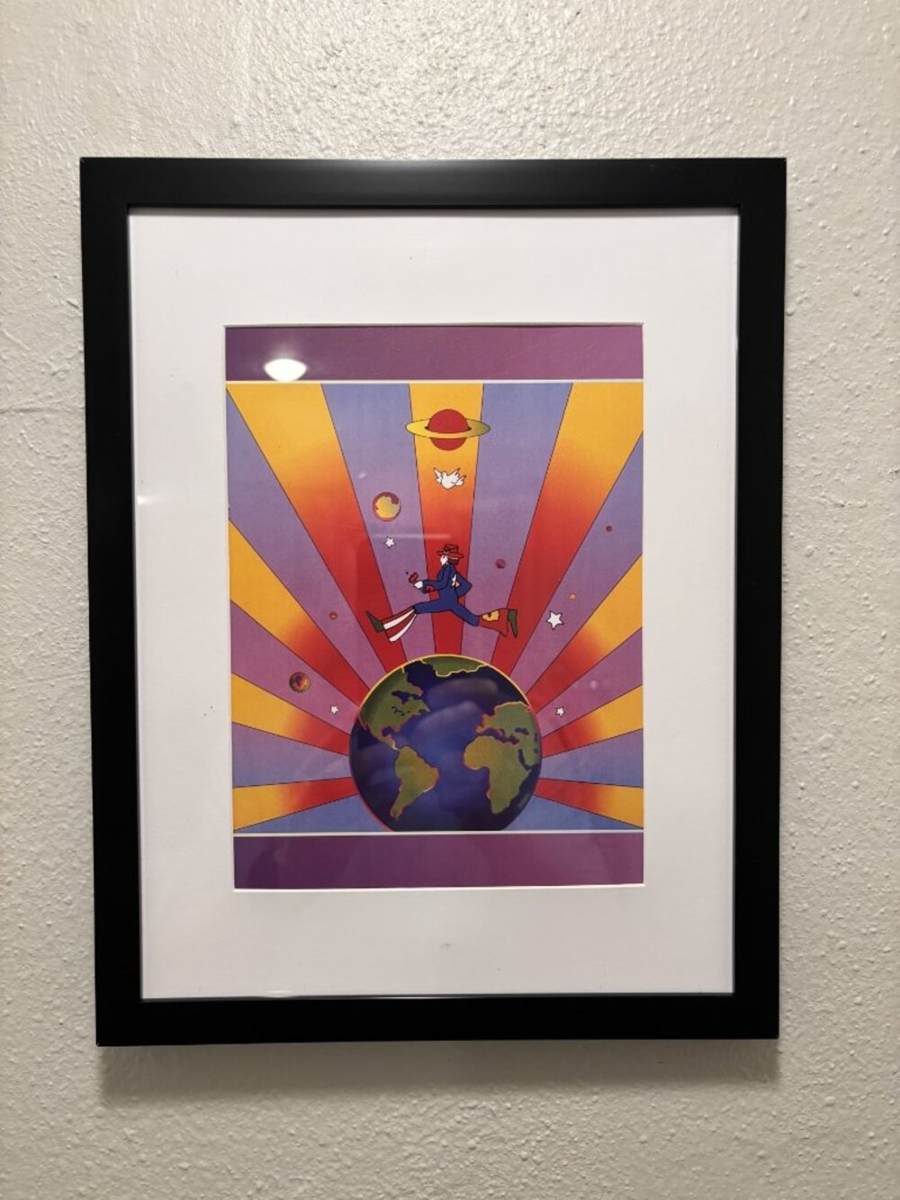 Peter Max Framed 8.5x11 Inch Art Print - Earth Day '96